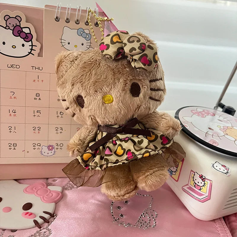 Sanrio Hello Kitty Leopard Print Skirt Sanrio Plush Doll Girls Bag Ornaments Anime Plush Keychain Girl Girlfriend Birthday Gifts Sanrio Hello Kitty Leopard Print Skirt Sanrio Plush Doll Girls Bag Ornaments Anime Plush Keychain Girl Girlfriend Birthday Gifts